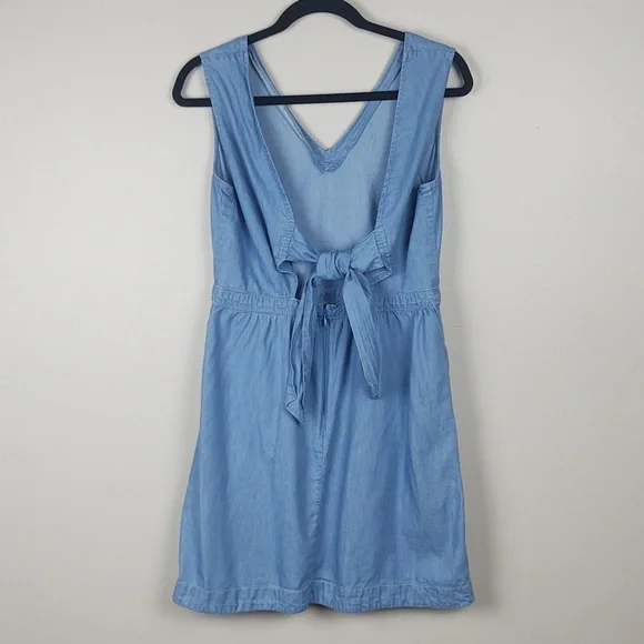 Levi's Chambray Dress Mini Flare Denim NWT Coastal Cowgirl Casual Blue Small - Picture 4 of 15